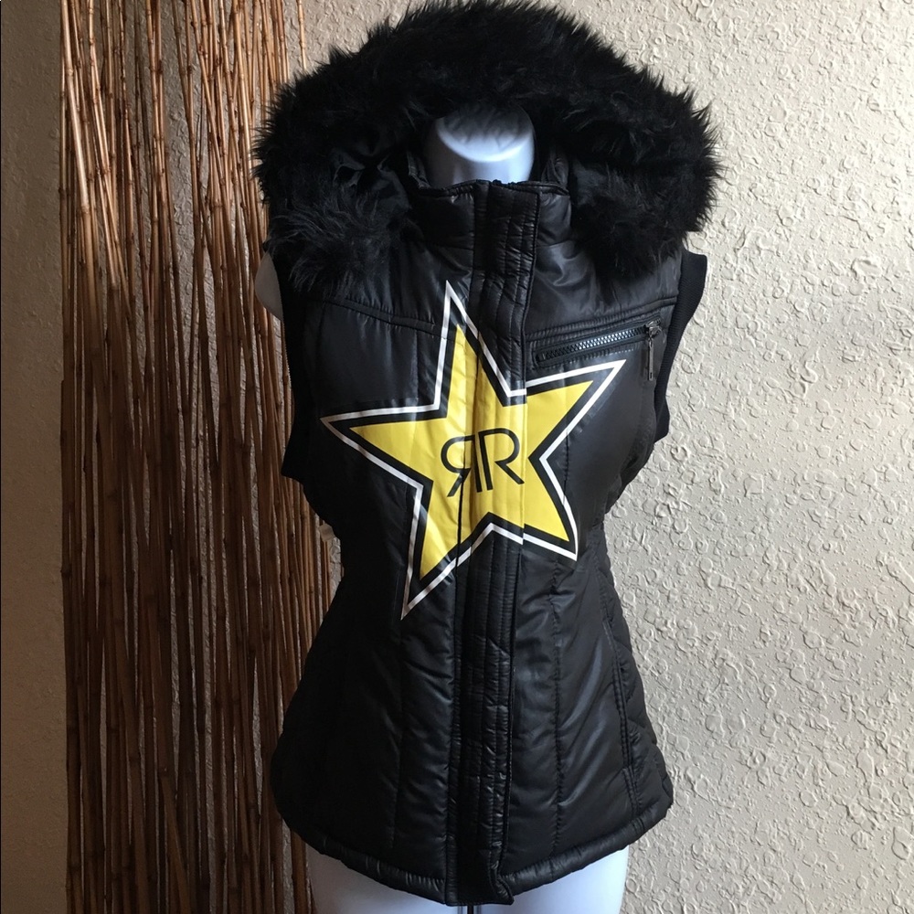 NWOT. RockStar Energy Drink Puffer Vest.